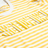 Extrusion Illusion Puff Paint Striped Logo Tee